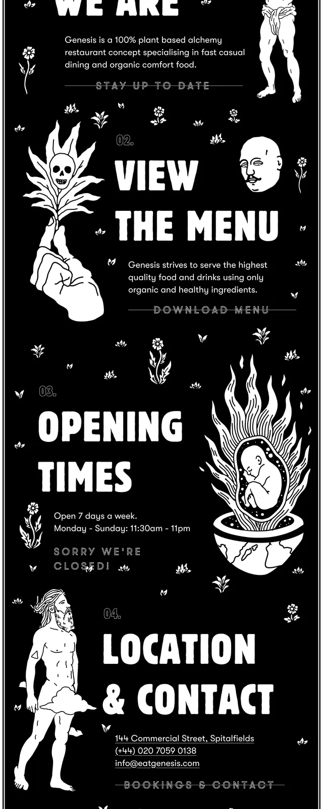 Genesis monochrome poster, monochrome, illustrated, monochrome