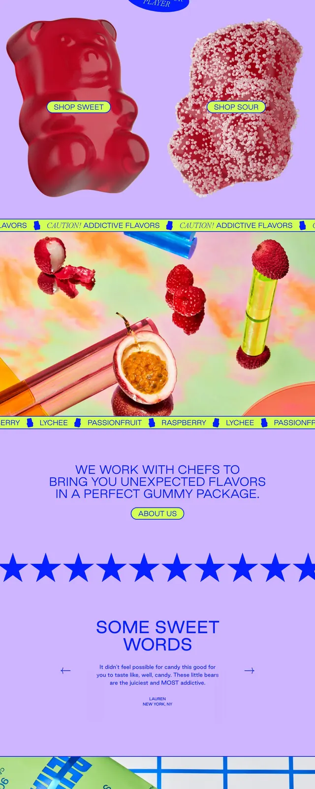 Eatbehave Candy Hero, y2k, playful, vibrant