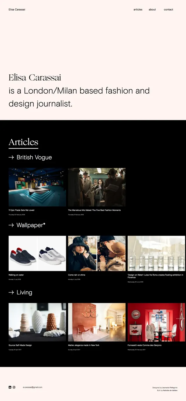 Ecarassai Portfolio, editorial, minimal, light