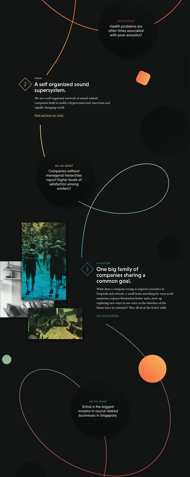 Echo1 dark editorial sound-culture hero, dark-mode, editorial, dark