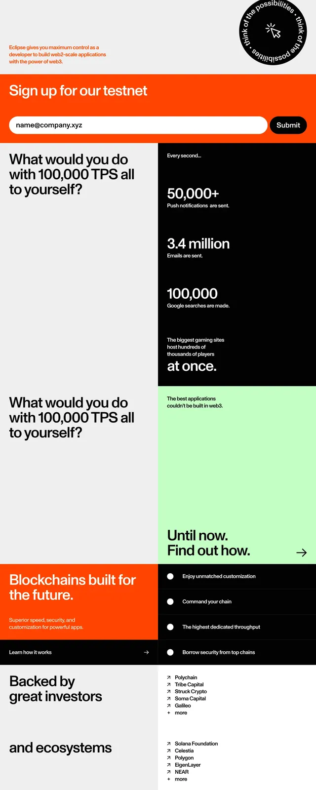 Eclipse Bold Landing Page, brutalist, editorial, high-contrast