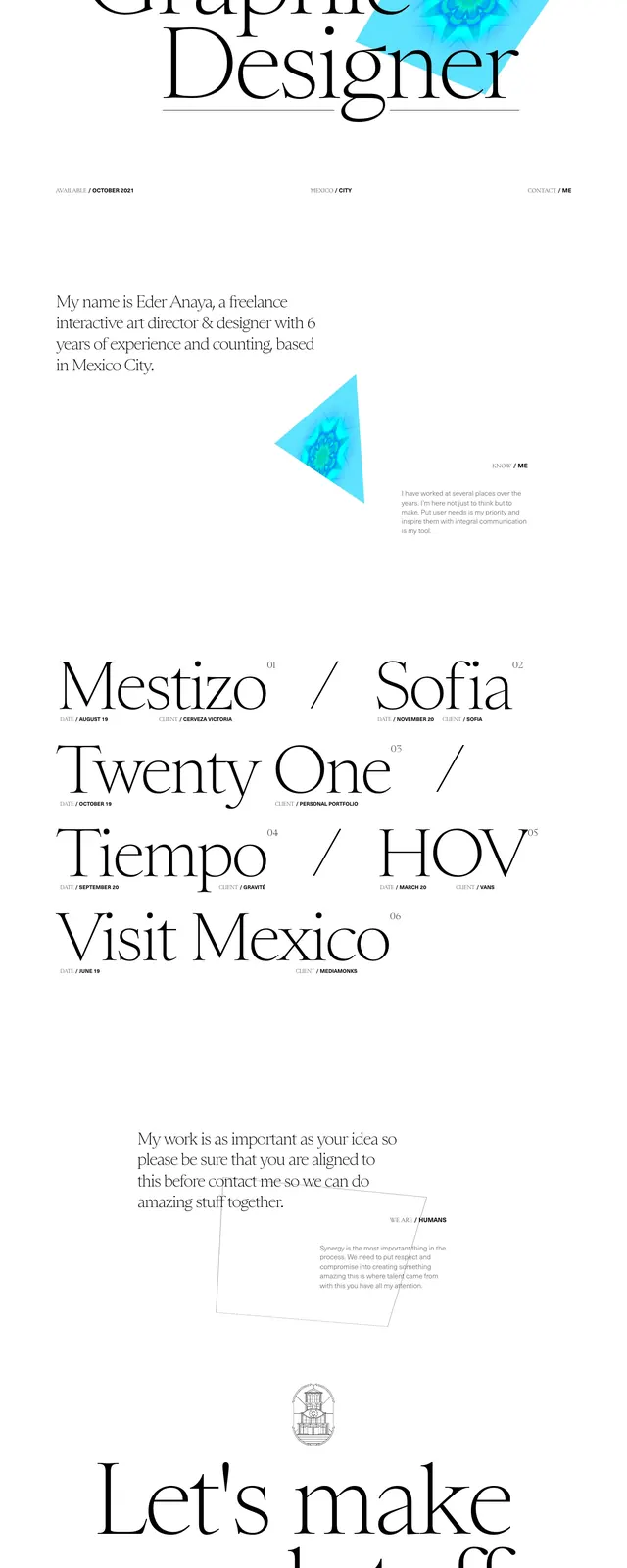 Editorial Portfolio Hero, editorial, minimal, light