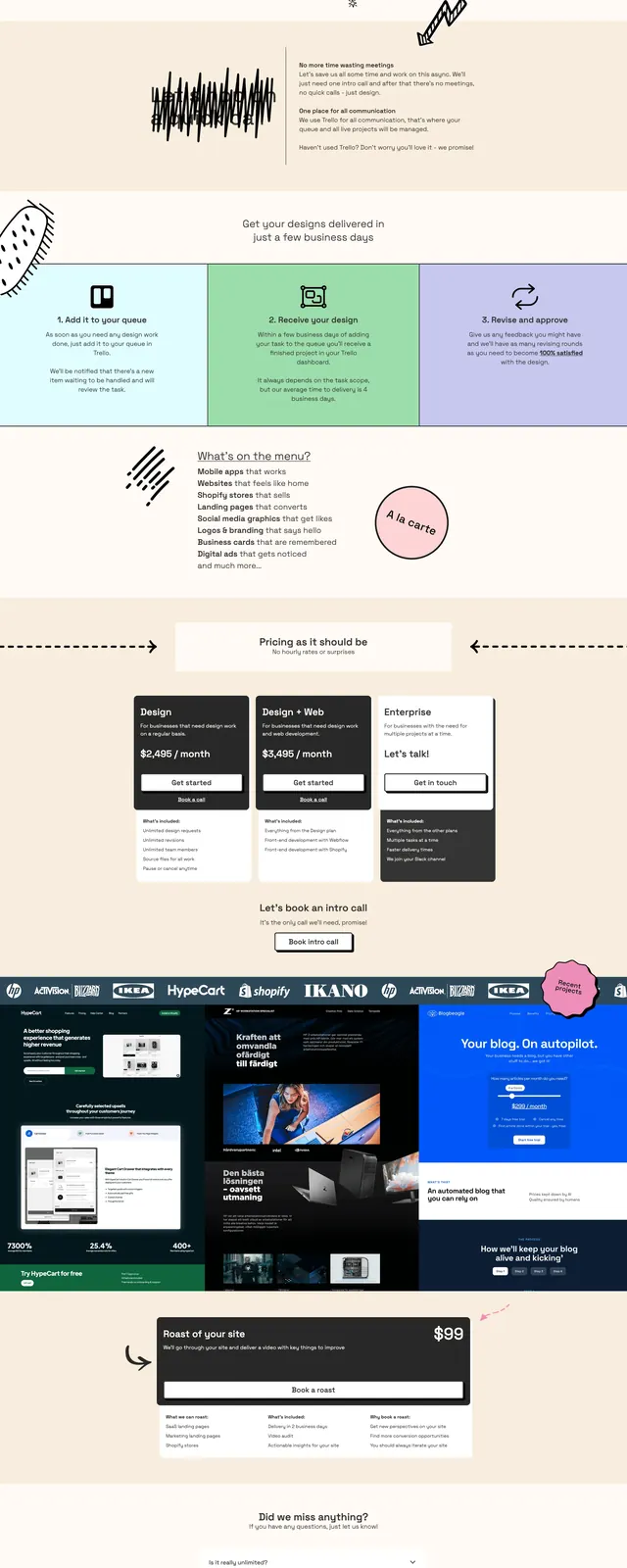 Edip Studio Subscription Landing Page, illustrated, line-art, light