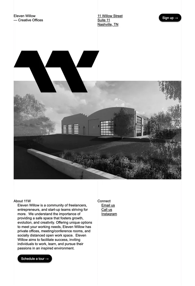 Eleven Willow Studio Hero, minimal, swiss, light