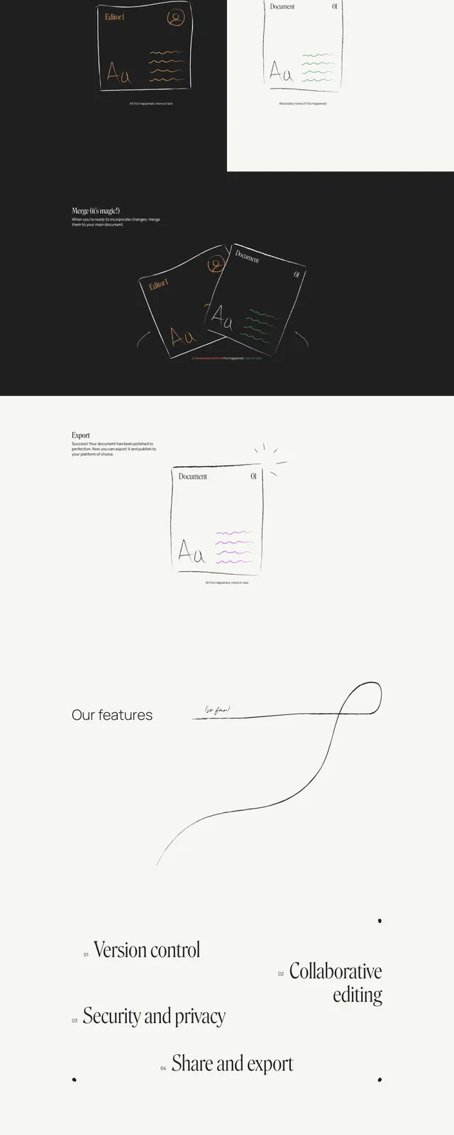 Ellipsus editorial landing page, editorial, minimal, light