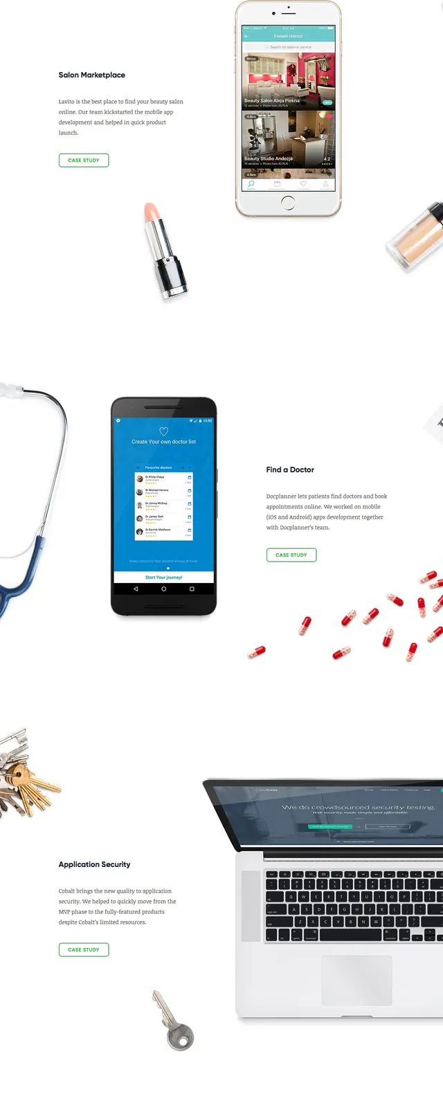 Elpassion clean agency landing page, corporate-clean, minimal, light
