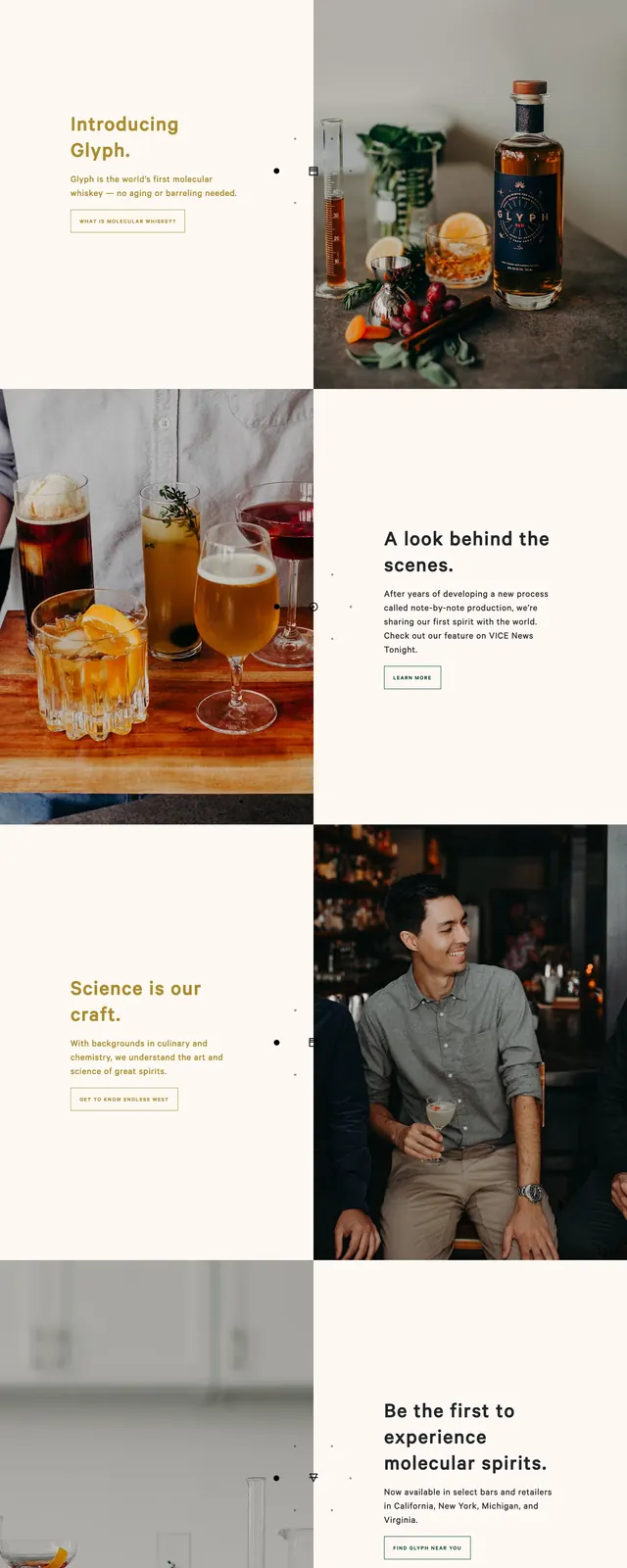 Endless West Split Editorial Landing Page, editorial, photographic, muted