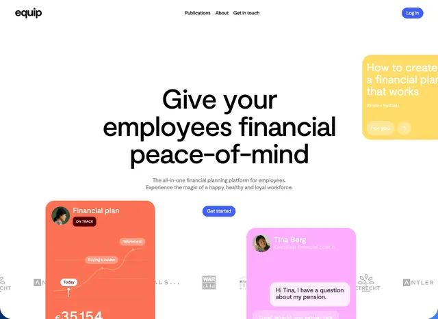 Equip employee financial peace-of-mind hero, minimal, light-mode, light