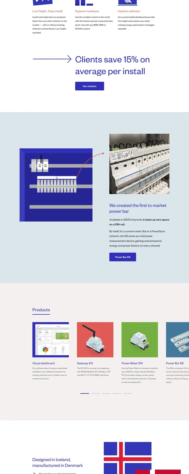 Etactica energy hero page, corporate-clean, technical, cool