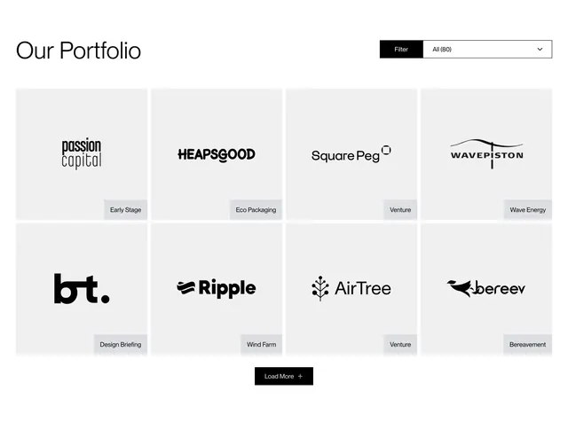 Euphemia portfolio logo grid, minimal, light-mode, light