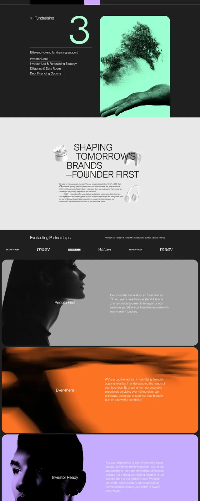 Everandother editorial finance landing page, editorial, minimal, light