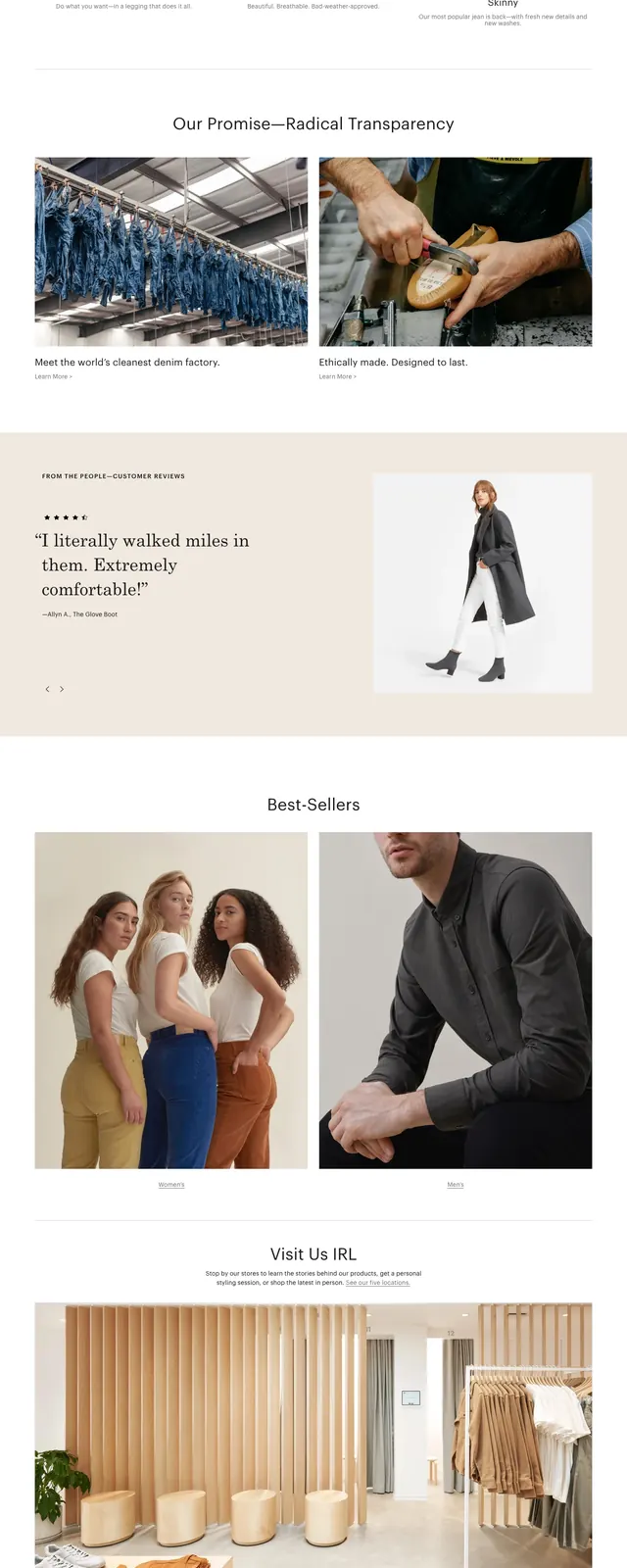 Everlane Editorial Commerce, editorial, minimal, light