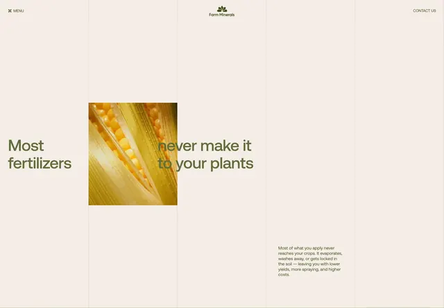 Farm Minerals fertilizer problem statement, minimal, editorial, light