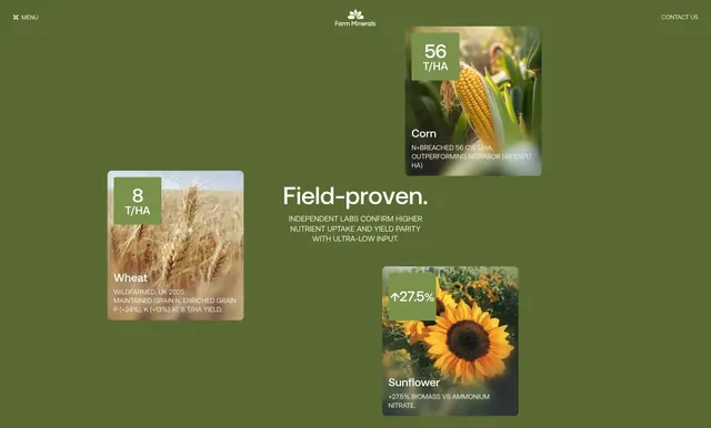 Farm Minerals field-proven yield results, minimal, dark-mode, dark