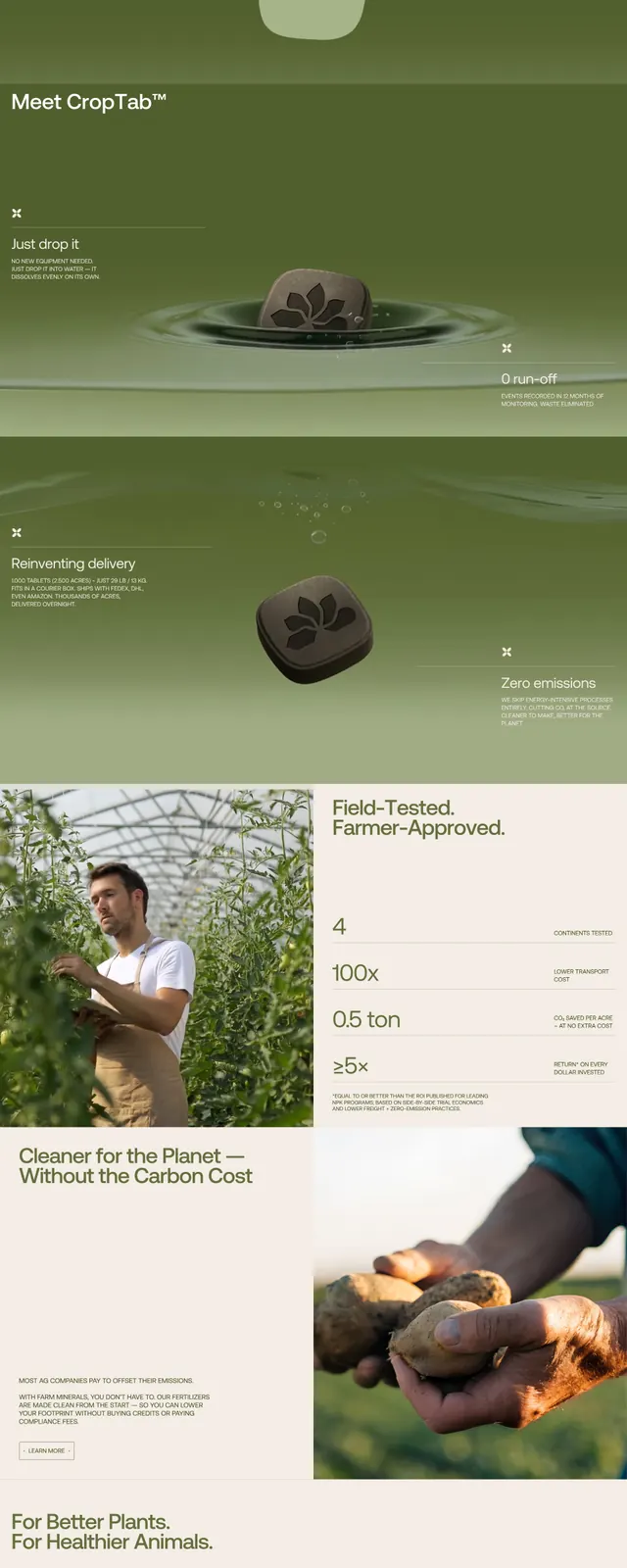 Farm Minerals Sustainable Fertilizer, minimal, organic, earthy