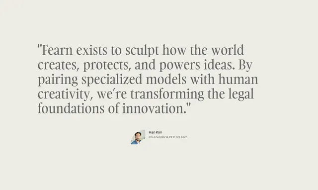Fearn founder statement testimonial, minimal, light-mode, light