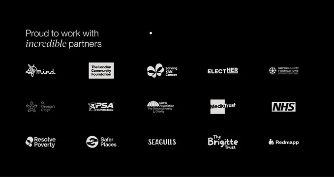 Few and Far about page clients, minimal, dark-mode, dark