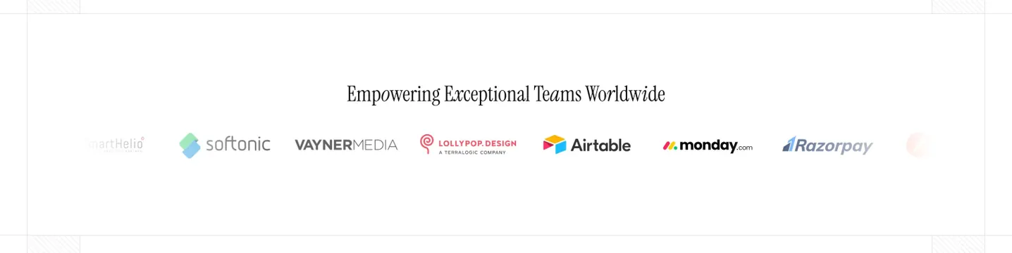 Figr single-row logo wall with serif heading, light-mode, minimal, light