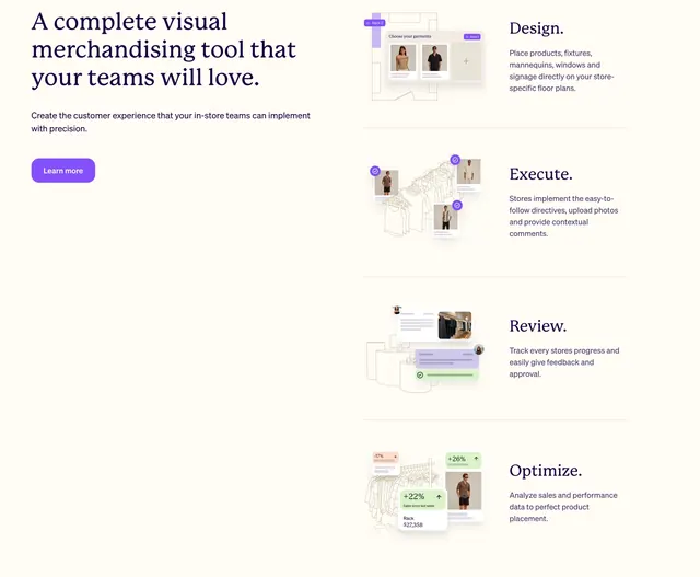 Flagship VM workflow four-step list, minimal, light-mode, light