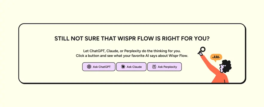 Flow AI validation decision CTA, minimal, light-mode, light