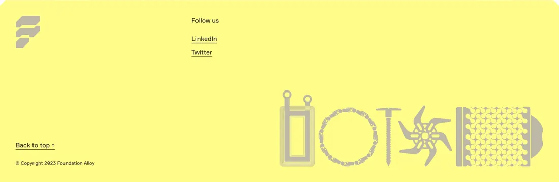 Foundation Alloy illustrated footer, minimal, light-mode, light
