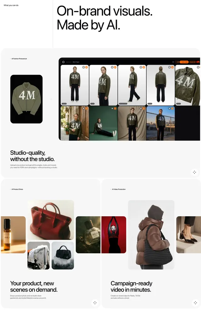 Fourmula capabilities bento grid, minimal, light-mode, light