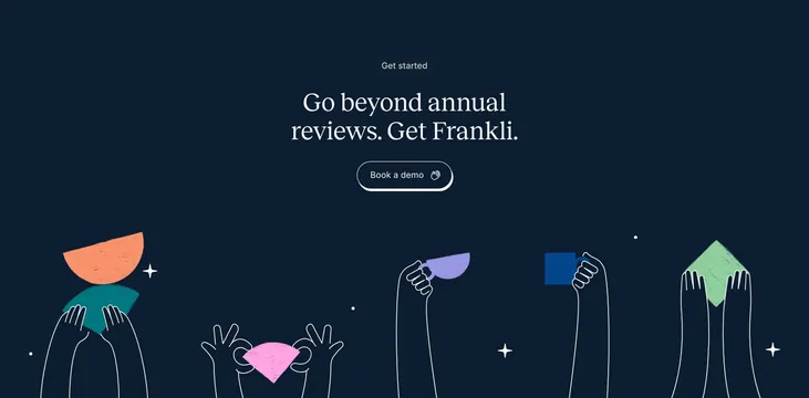 Frankli CTA Section, dark-mode, minimal, dark