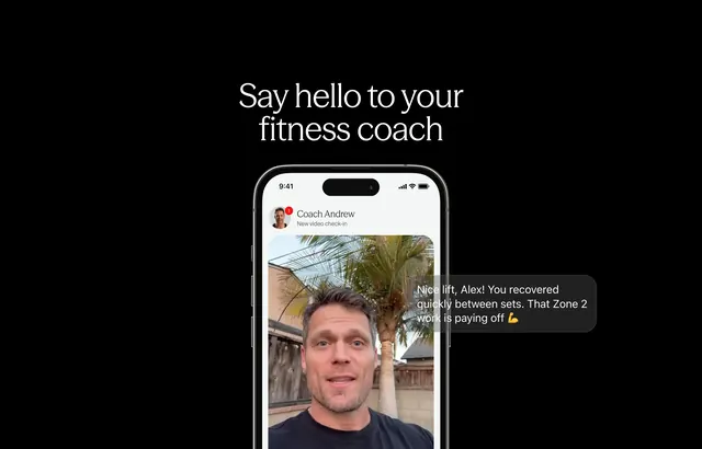 Future coach greeting feature, dark-mode, minimal, dark