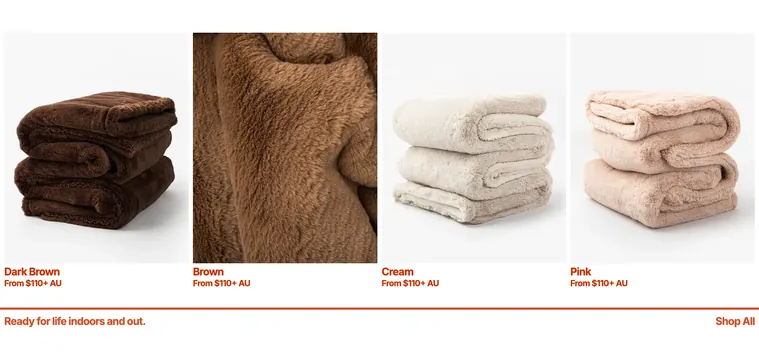 Future Fur color variation product grid, minimal, light-mode, light