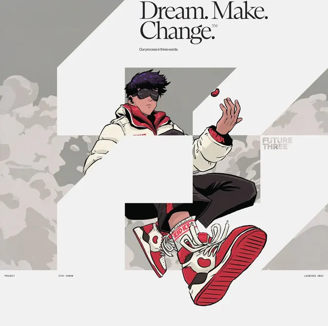 Future Three process illustration, minimal, illustrated, light