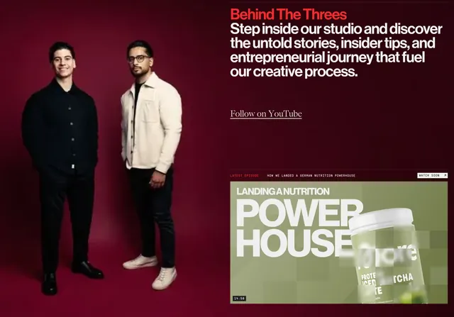 Future Three studio behind-the-scenes feature, dark-mode, editorial, dark