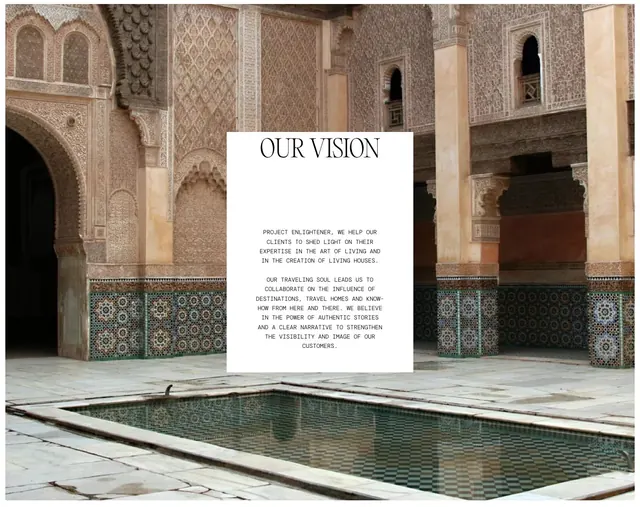 Gaelle Perrin vision statement overlay, minimal, editorial, light