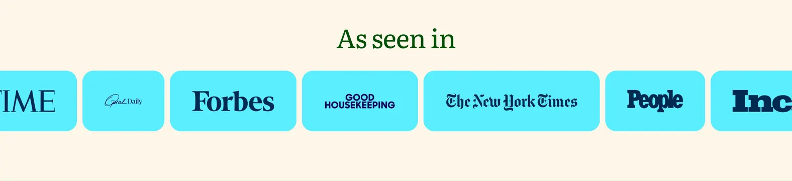 Get Joy as seen in press logos, minimal, light-mode, light