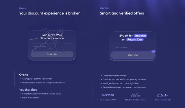 Gocertify Compare Section, dark-mode, minimal, dark