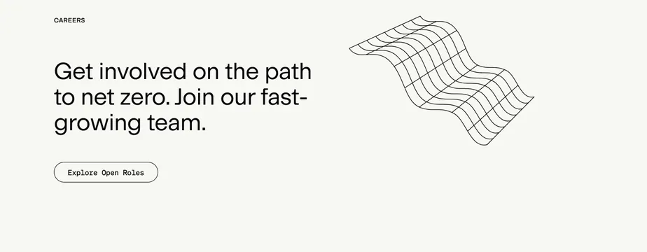 Gravity careers CTA with wireframe, minimal, technical, light