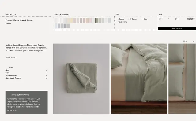 Hale Mercantile PDP configuration bar, light-mode, minimal, light