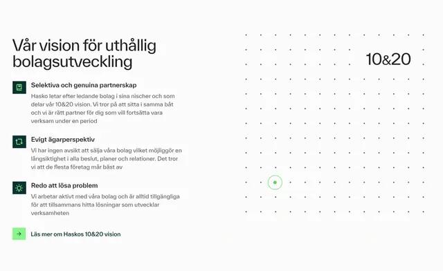Hasko 10 and 20 vision feature list, minimal, light-mode, light