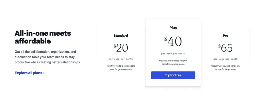 Help Scout platform pricing teaser, light-mode, minimal, light