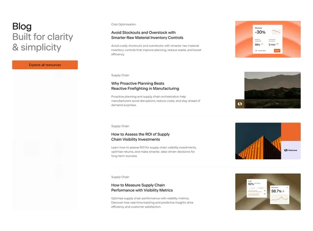 Holocene blog sidebar list layout, minimal, light-mode, light