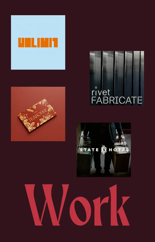 Idyllic staggered work gallery, editorial, minimal, dark