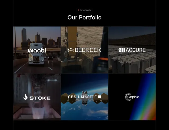 Incharge portfolio image grid, dark-mode, minimal, dark