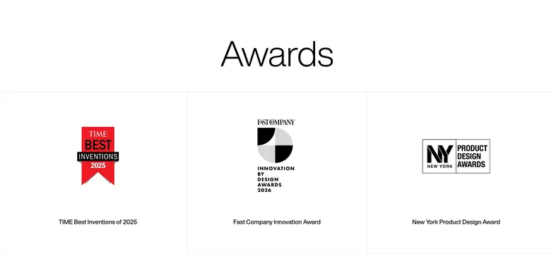 Infinite Machine awards row, minimal, light-mode, light