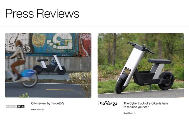 Infinite Machine press reviews grid, minimal, light-mode, light