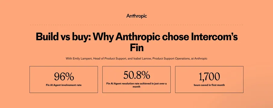 Anthropic case study header stats, minimal, editorial, warm