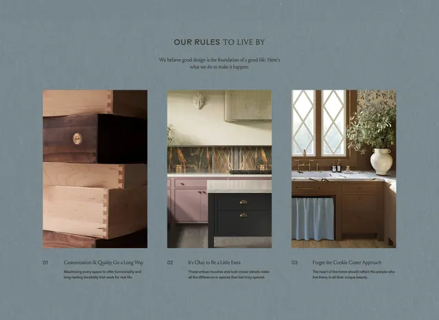 Isla Porter three design rules grid, editorial, luxury, muted