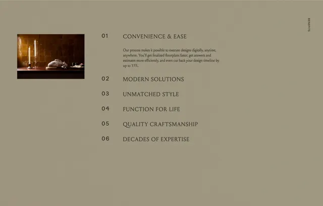 Isla Porter benefits numbered list, editorial, minimal, muted