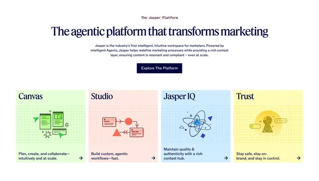 Jasper Features Section, light-mode, illustrated, vibrant