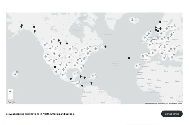Kindred grayscale availability world map, minimal, light-mode, light