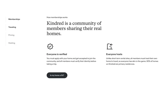 Kindred membership verification explainer, minimal, editorial, light