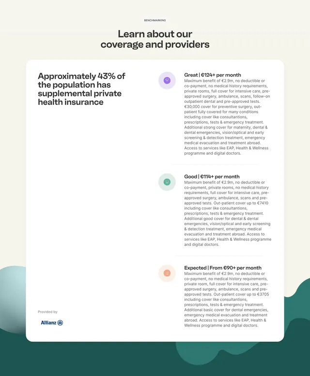 Kota country benchmarking coverage card, minimal, corporate-clean, light